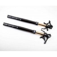Motocorse Custom DARK Ohlins Forks With Billet Lowers for Ducati Pangiale V4 / S / R / Speciale, V2 models (all), and Streetfighter V4 / S